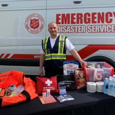 Ian with emergency kit May 2020